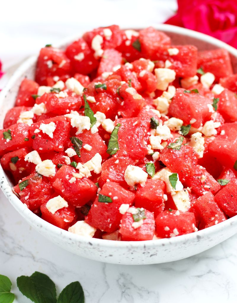 Watermelon, Feta & Mint Salad
