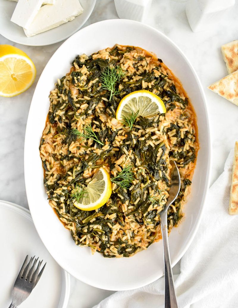 Spanakorizo: The Vibrant Rice-Spinach Marriage