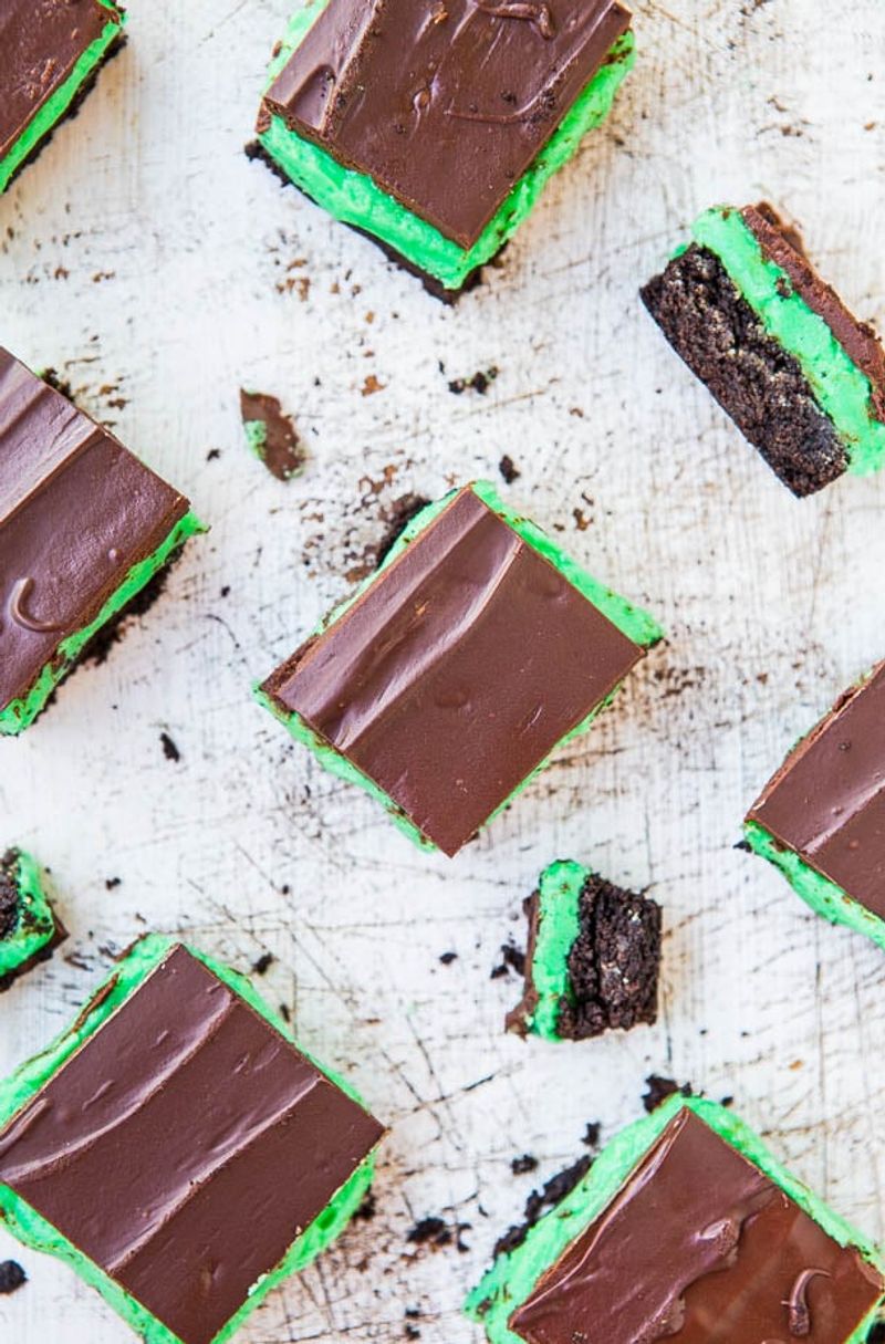 Crème de Menthe Squares