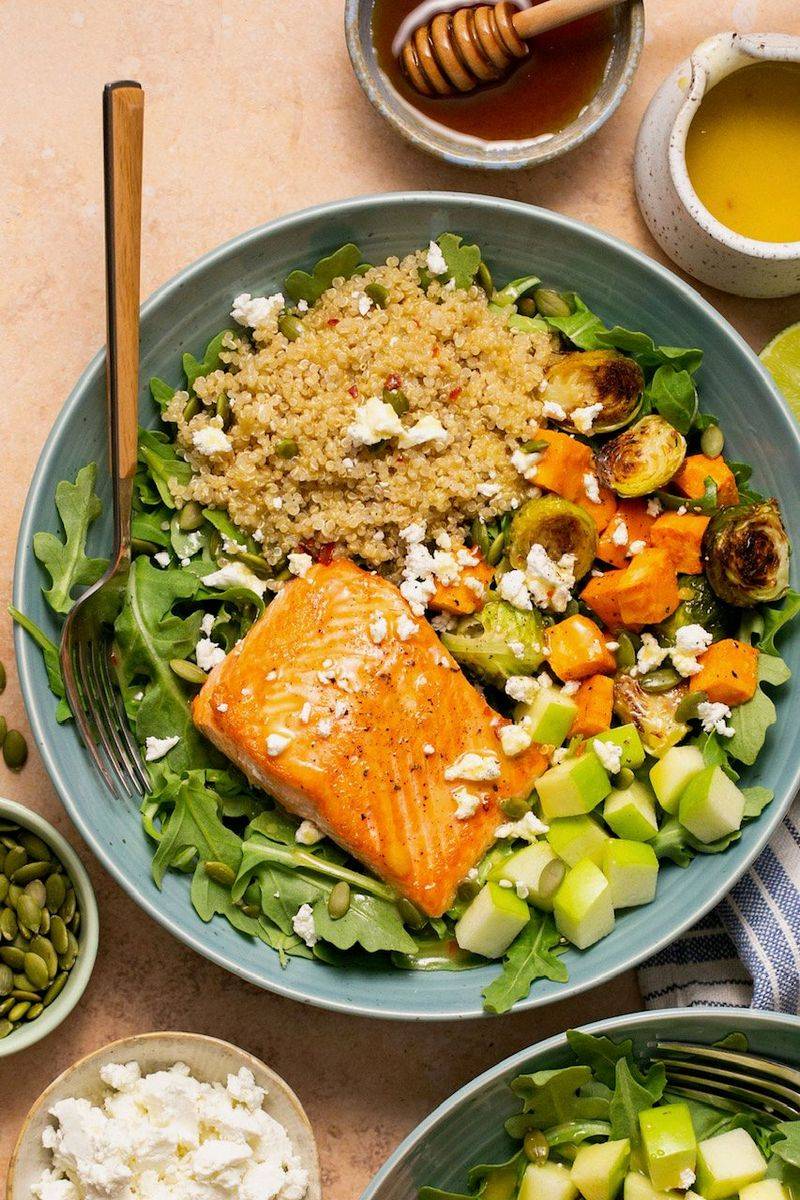 Honey-Spiced Salmon with Quinoa Salad