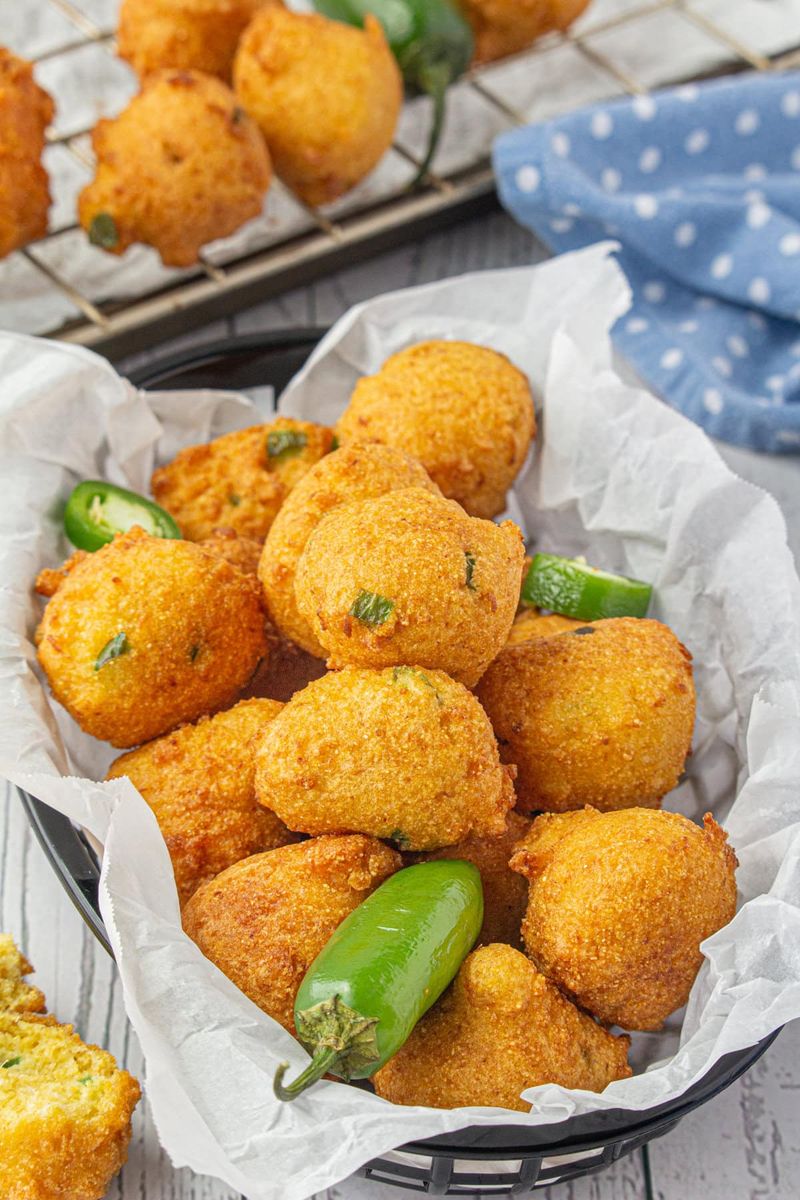 Hushpuppies with Onion and Jalapeño