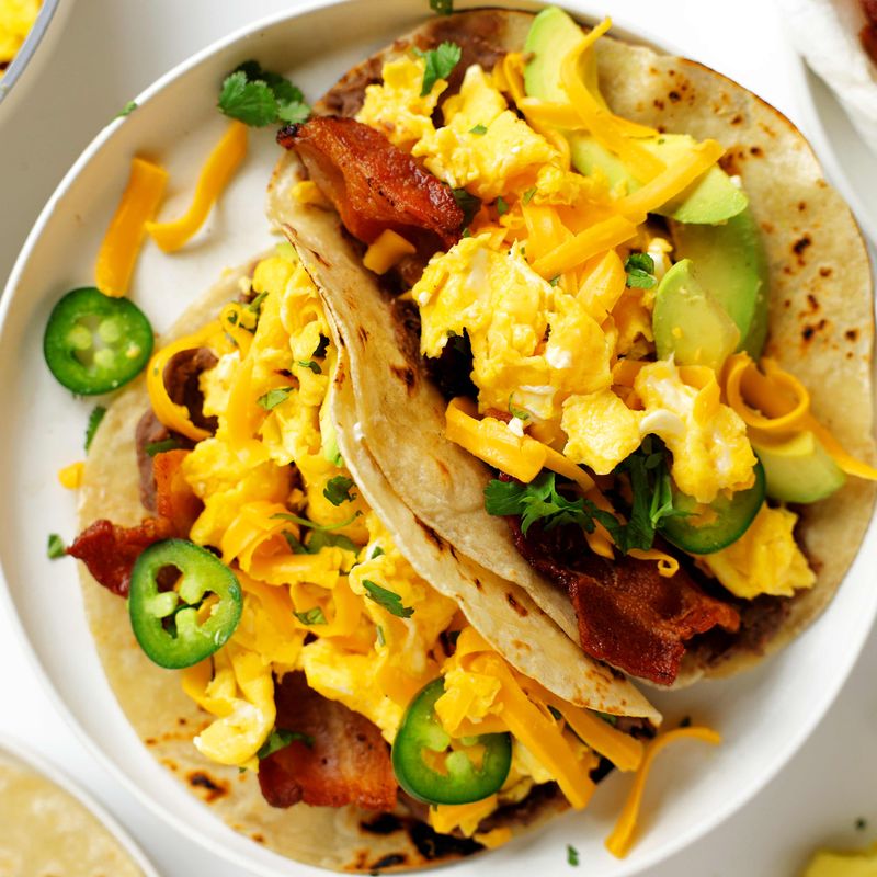 Bacon And Egg Breakfast Tacos