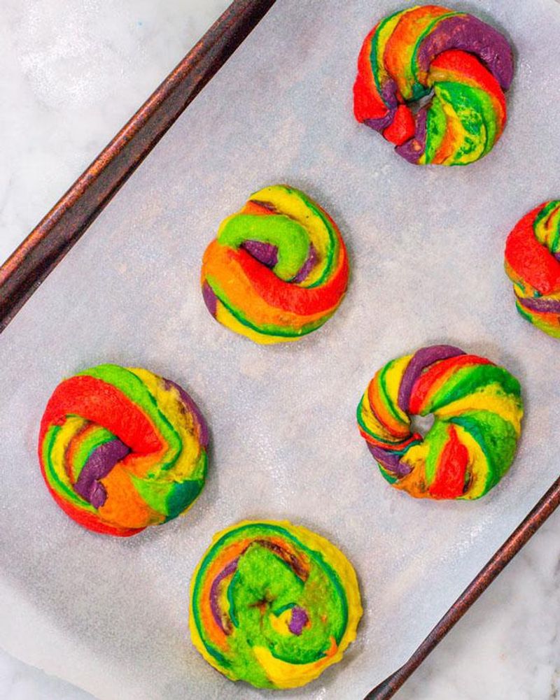 Rainbow Bagels