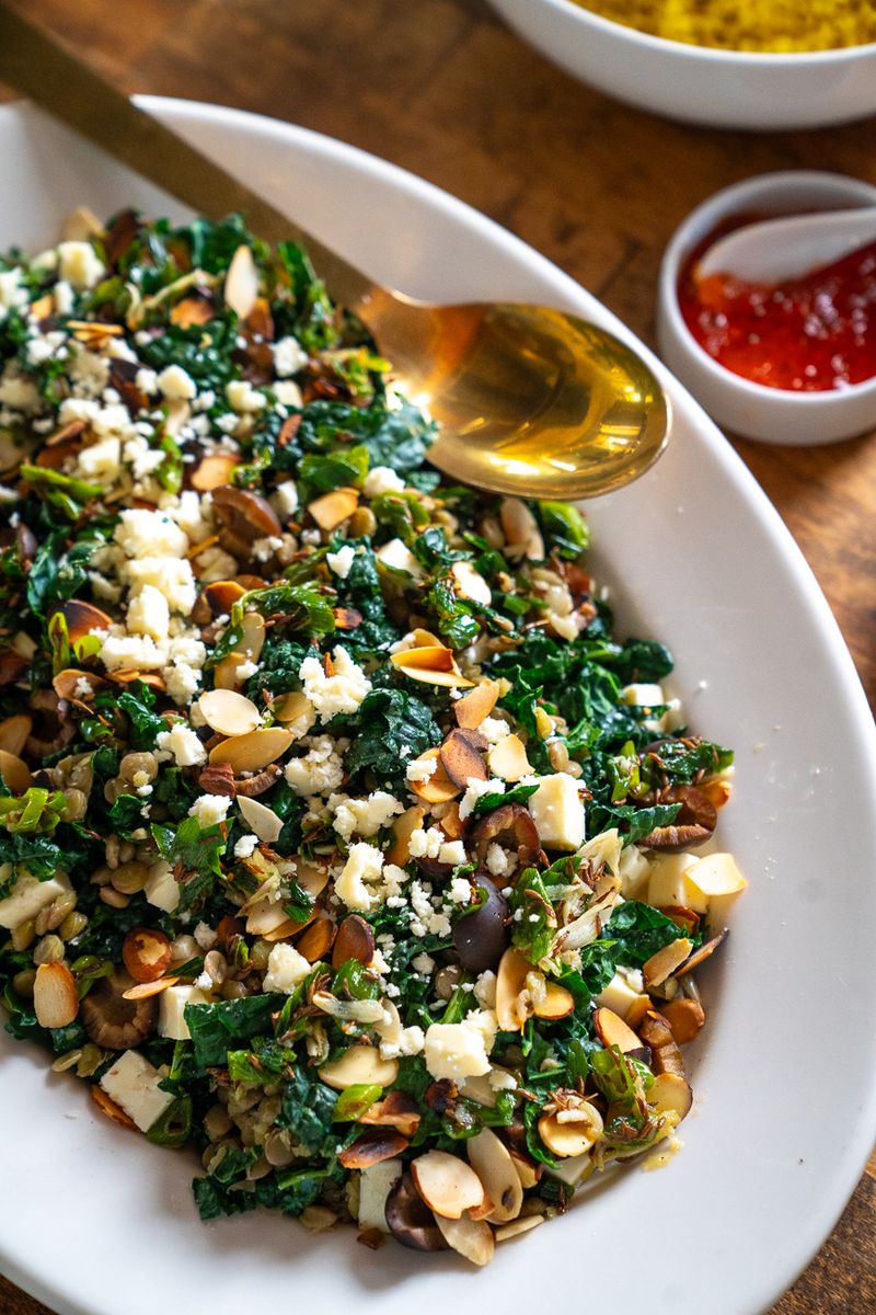 Lentil and Kale Salad with Lemon Dressing