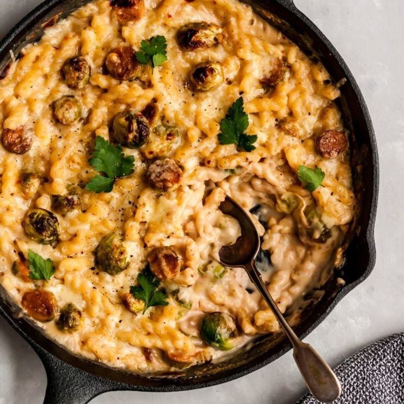 Brussels Sprouts Mac And Cheese