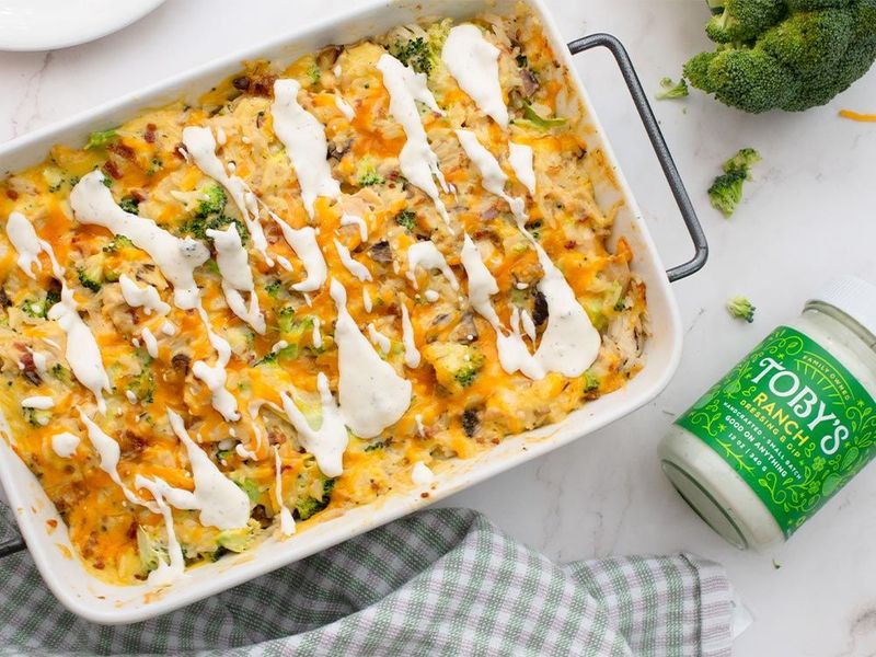 Cheesy Broccoli Ranch Chicken Casserole