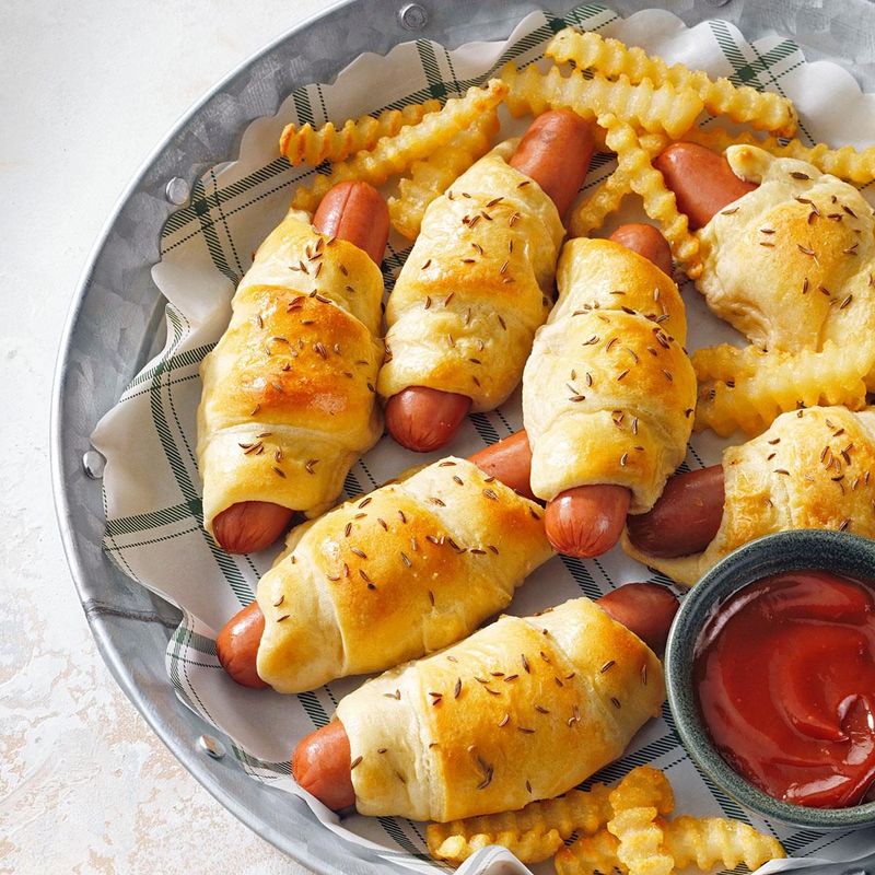 Pigs in a Blanket: Wrapped Wieners Wrap Around