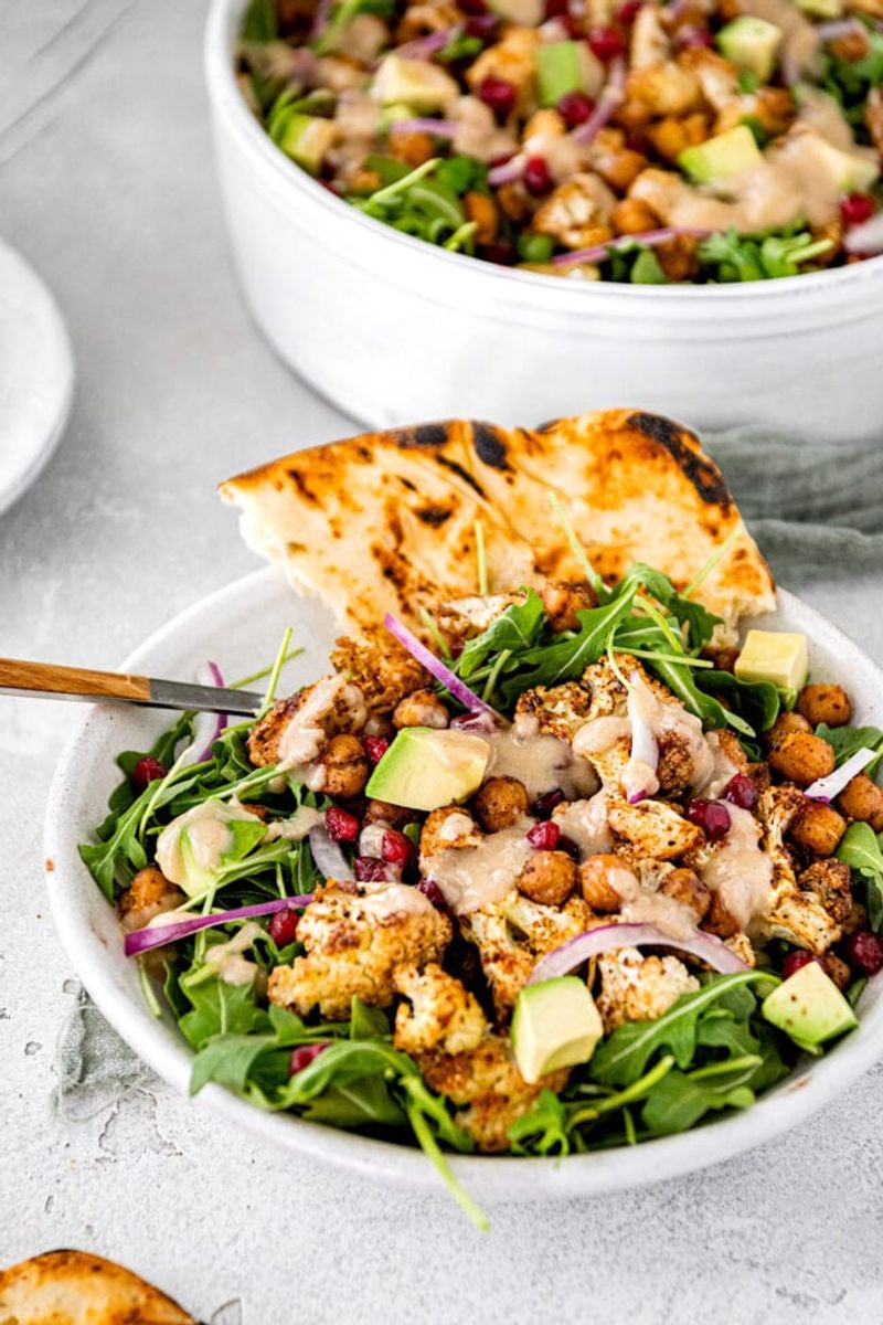 Roasted Cauliflower and Chickpea Salad