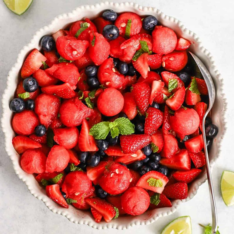 Fresh Berry Salad with Mint and Lime
