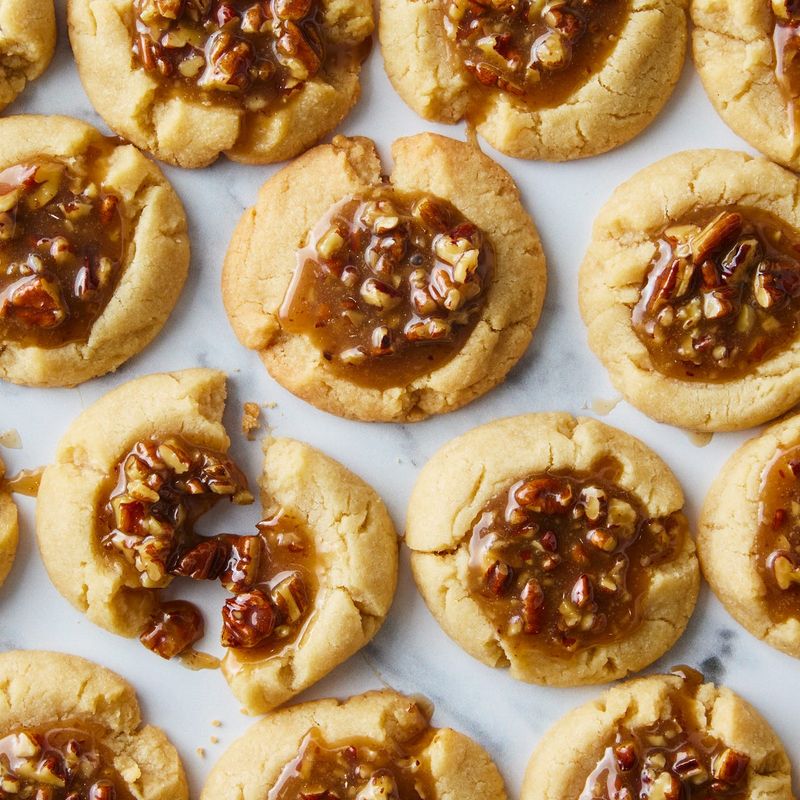 Pecan Pie Thumbprint Cookies