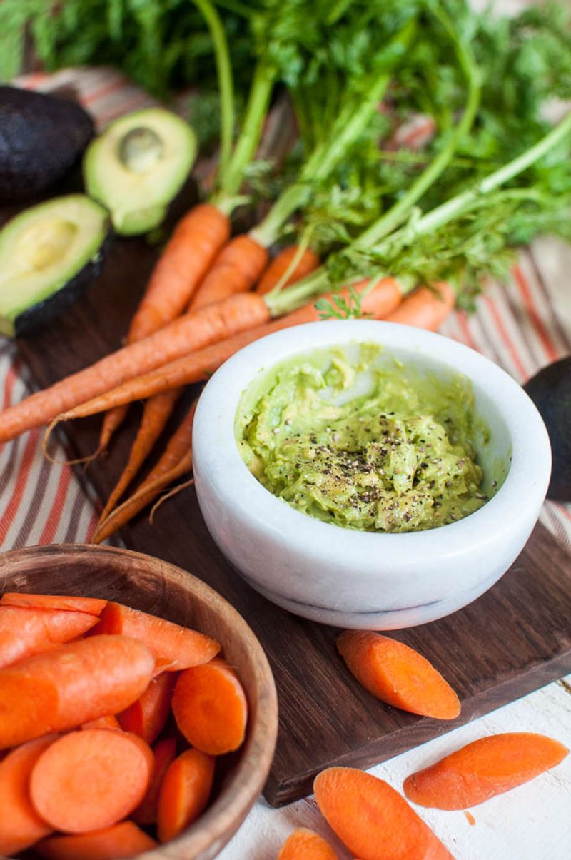 Baby Carrots And Guacamole
