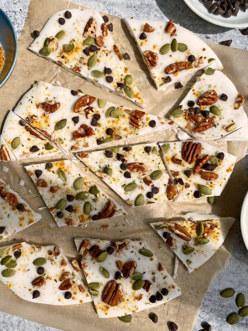 Frozen Yogurt Bark with Nuts and Seeds