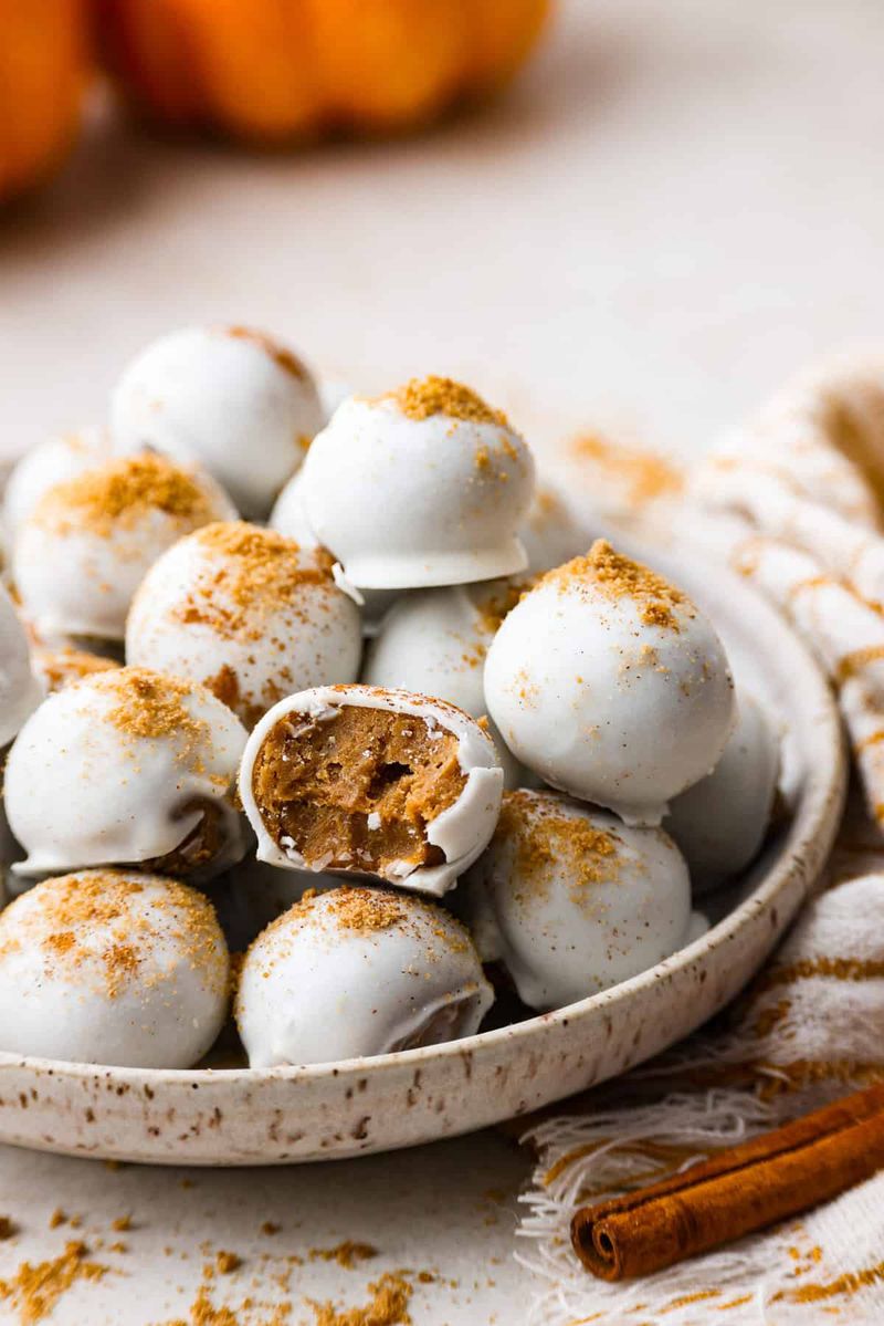 Pumpkin Cheesecake Truffles