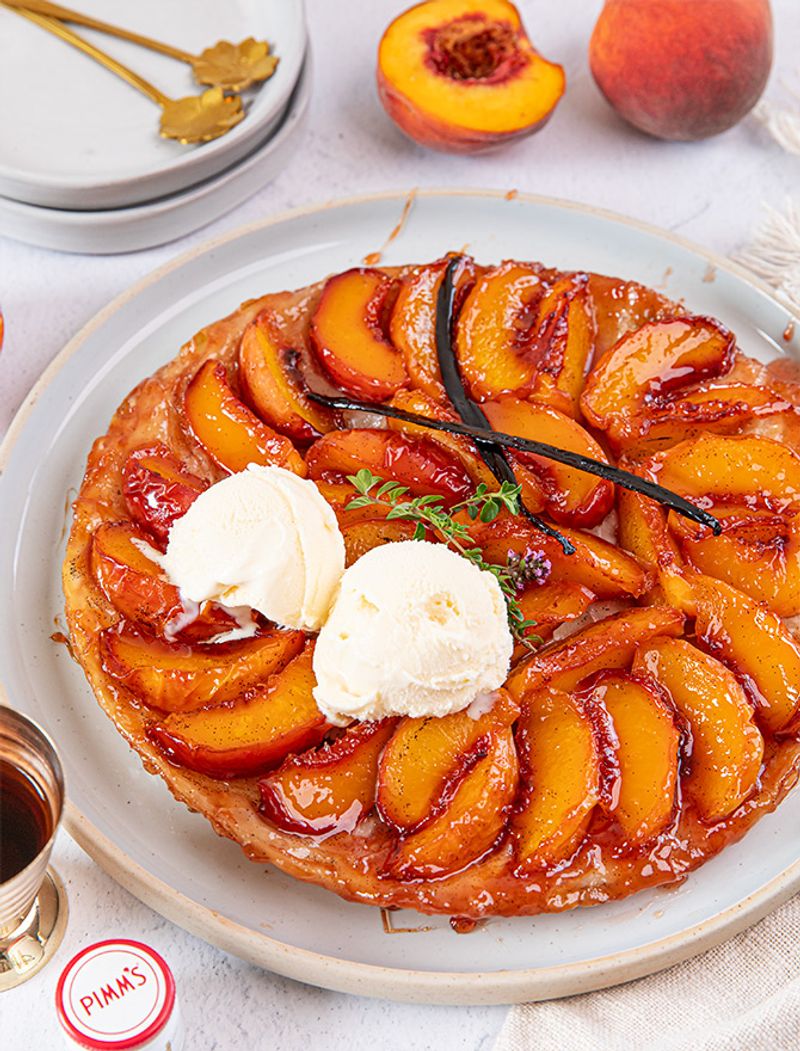 Caramelized Peach Tarte Tatin