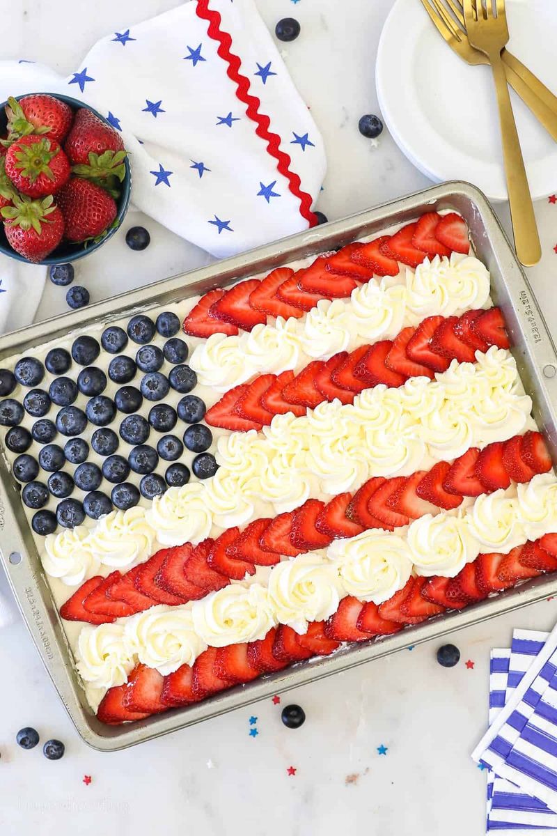 American Flag Sheet Cake