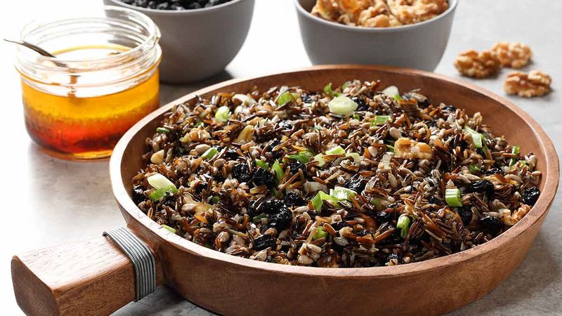Wild Rice with Mushrooms and Berries (Ojibwe)