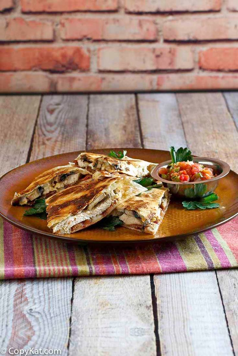 Alice Springs Chicken Quesadilla