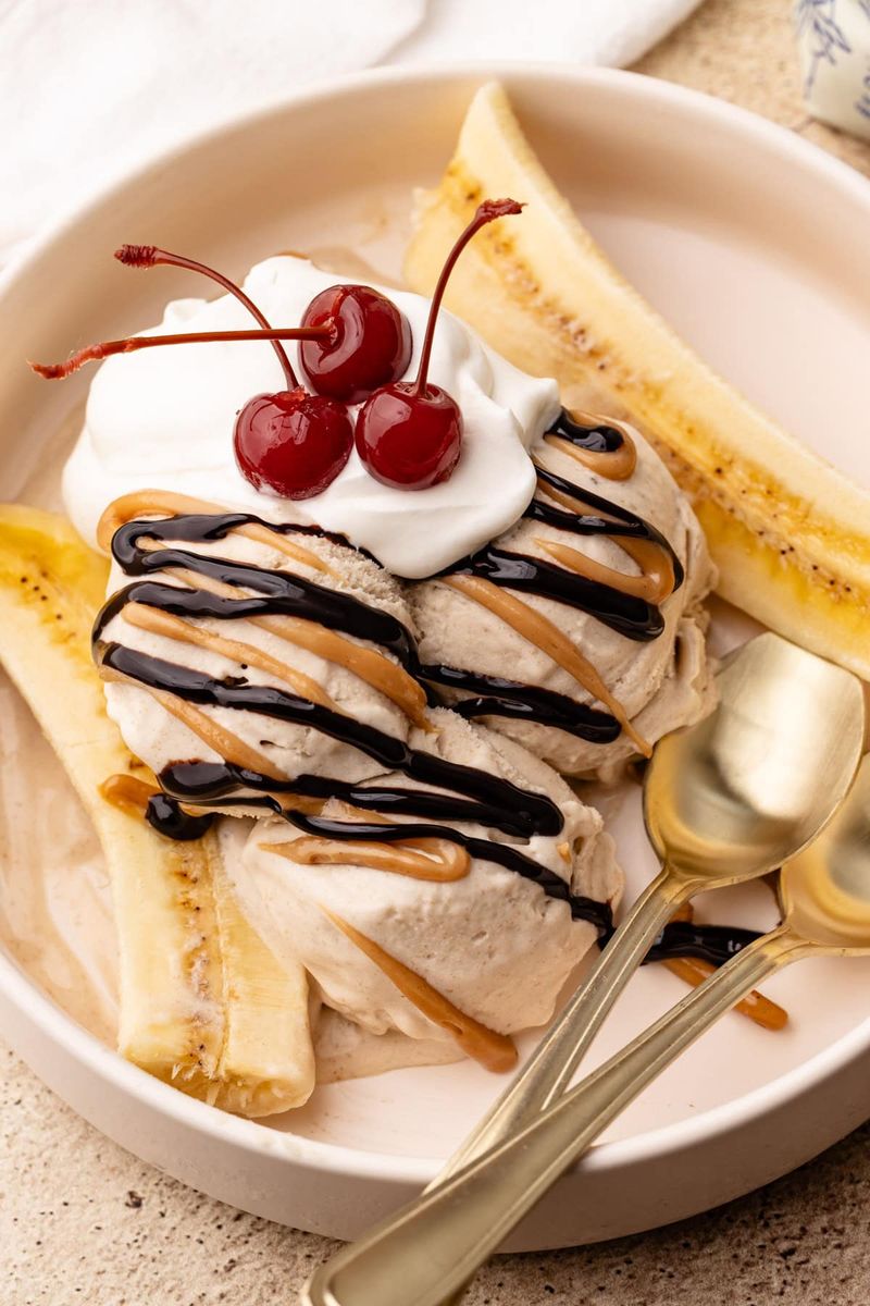 Caramelized Bananas over Ice Cream