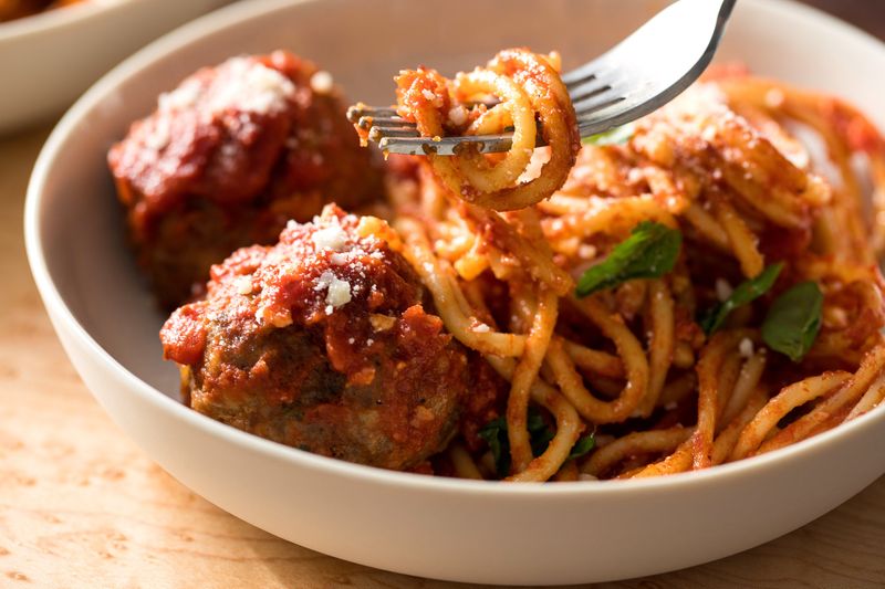 Canned Spaghetti and Meatballs