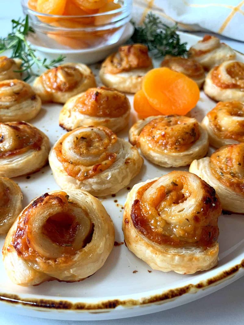 Apricot Parmesan Pinwheels