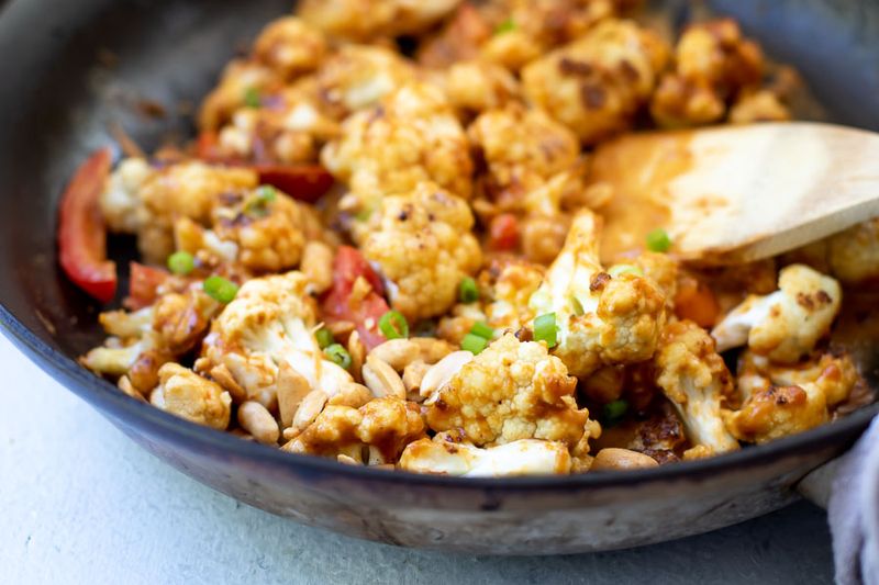 Spicy Peanut Cauliflower Stir-Fry