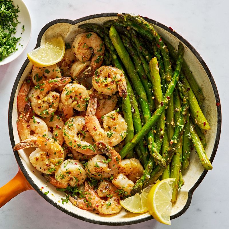 Lemon Butter Shrimp with Asparagus