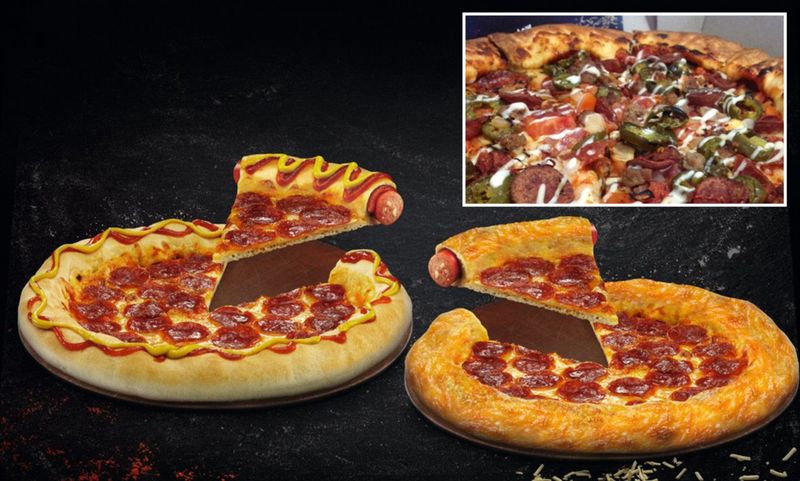 Pizza Hut’s Hot Dog Stuffed Crust Pizza
