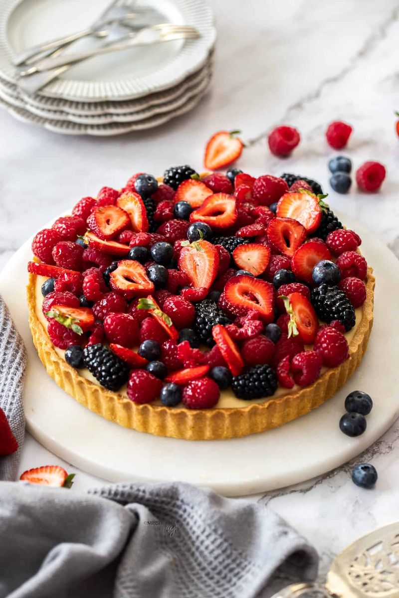 Seasonal Fruit Custard Tart