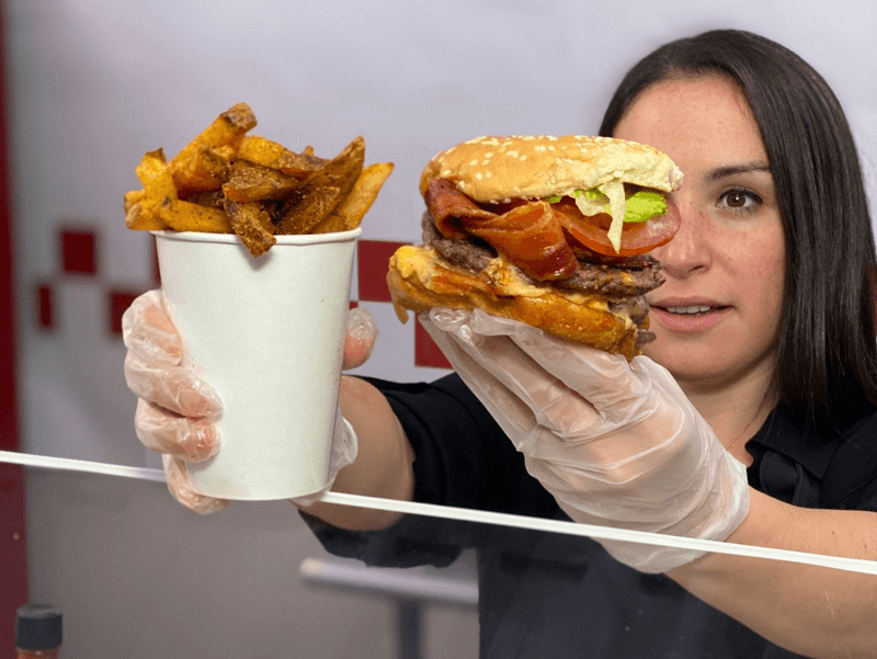 Five Guys Bacon Cheeseburger