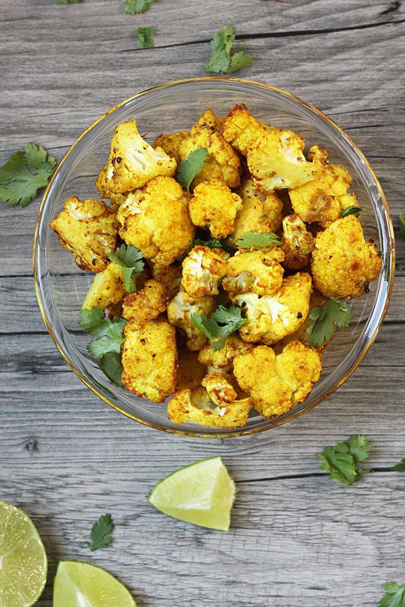 Oven Roasted Cauliflower with Turmeric & Lemon