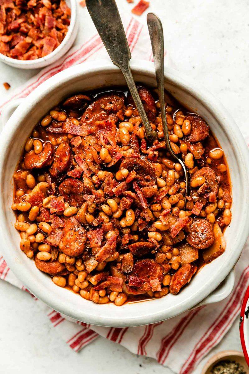 Homemade Baked Beans With Brown Sugar And Bacon