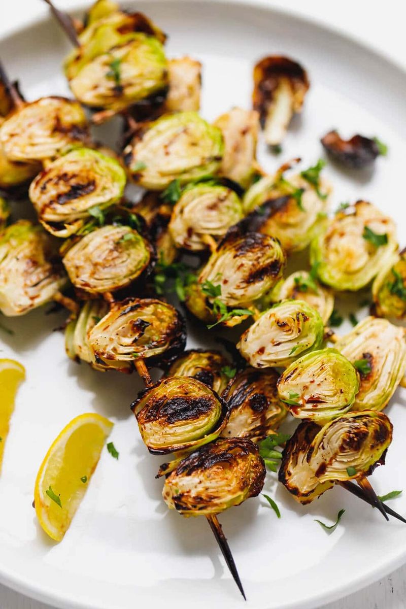BBQ Brussels Sprouts Skewers