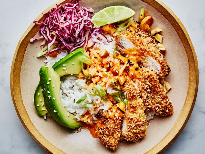 Crispy Chicken Rice Bowl