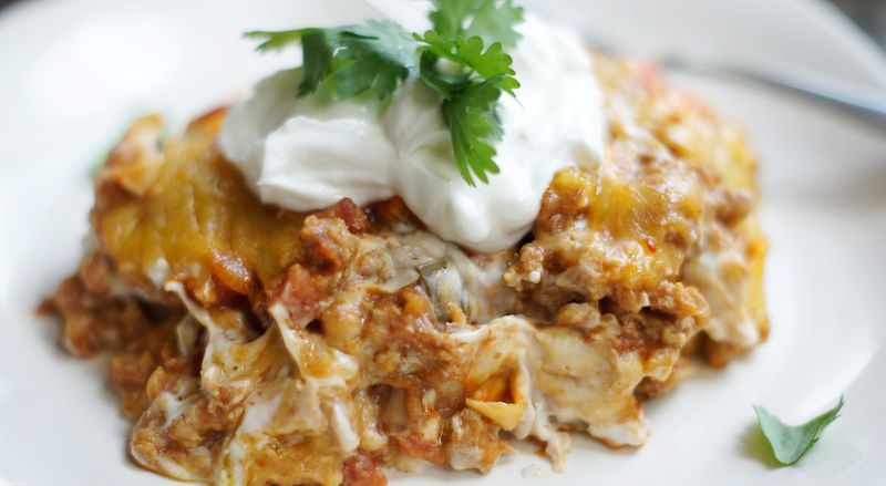 Creamy Breakfast Burrito Casserole