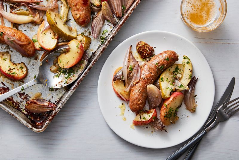 Sausage & Cider Roast with Apples and Onions