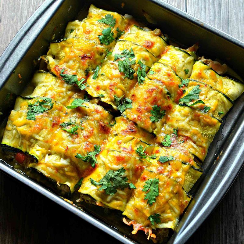 Zucchini and Chicken Enchiladas