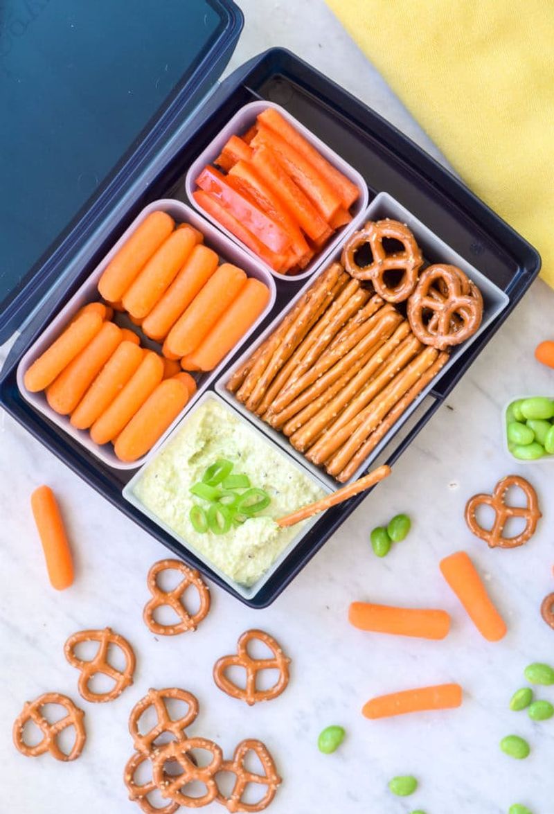 Edamame and Baby Carrot Bento Box