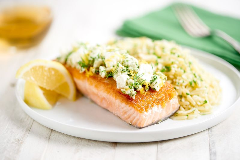 Feta and Herb-Crusted Salmon