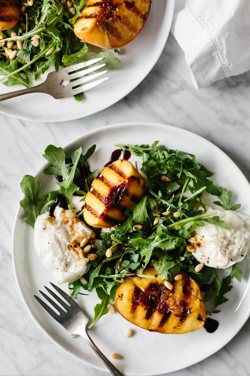 Grilled Peach & Burrata Salad