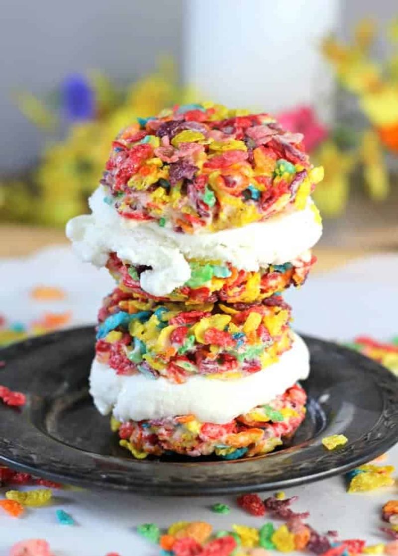 Cereal Ice Cream Sandwiches