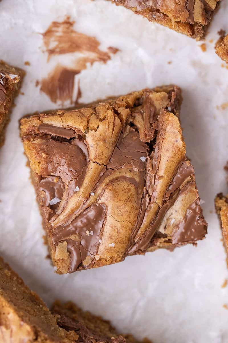 Nutella Swirl Blondies