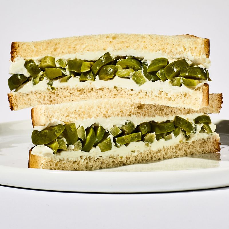 Olive and Cream Cheese Sandwich