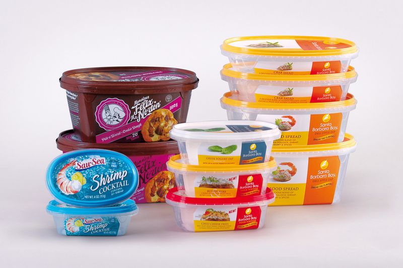 Spreads in plastic containers