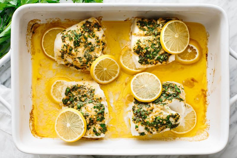 Baked Cod with Lemon and Herbs