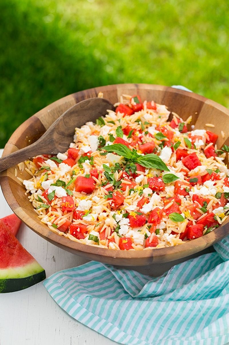 Watermelon-Feta Orzo Salad