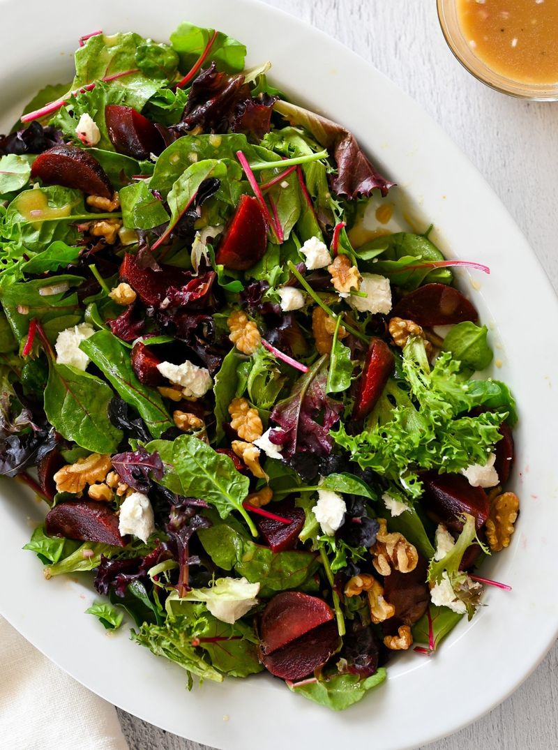 Beet & Goat Cheese with Roasted Nuts