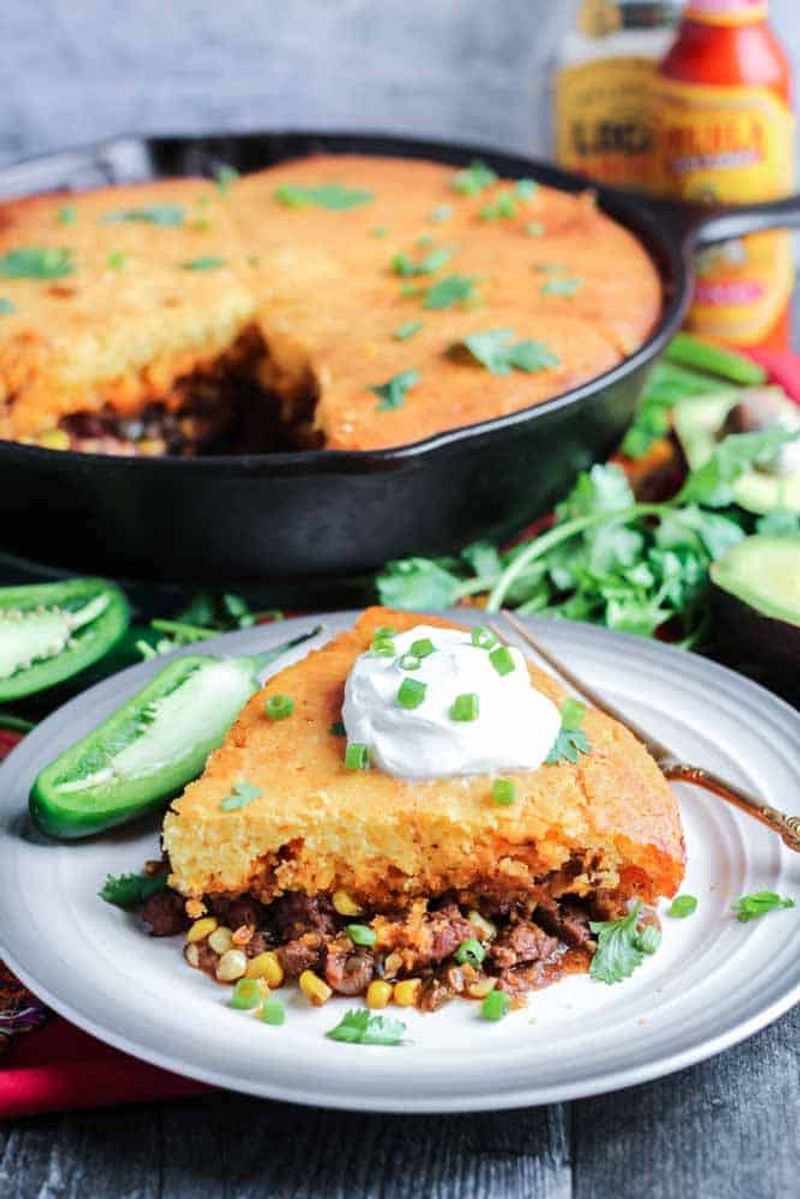 Quick Taco Cornbread Pie