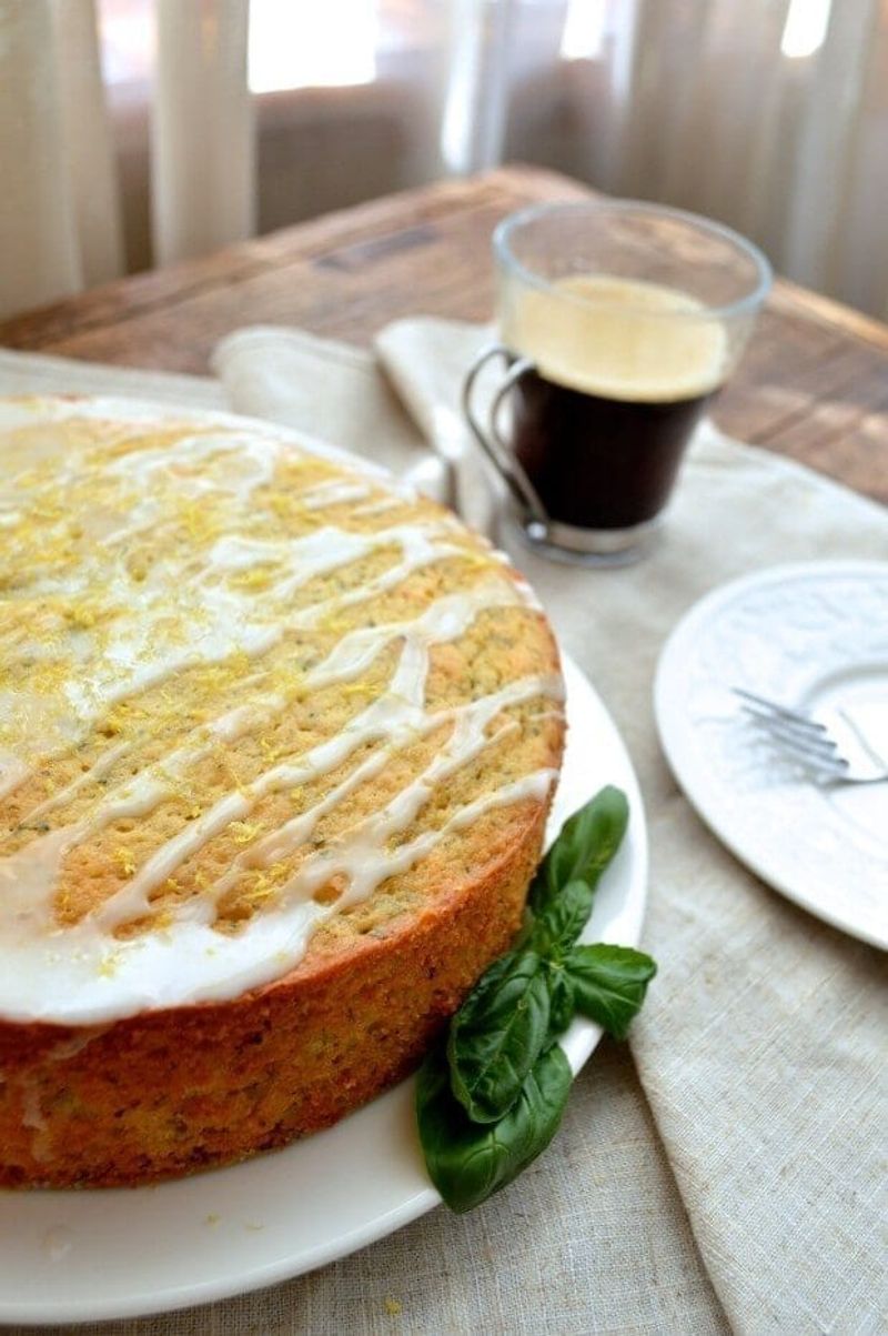 Lemon Basil Olive Oil Cake