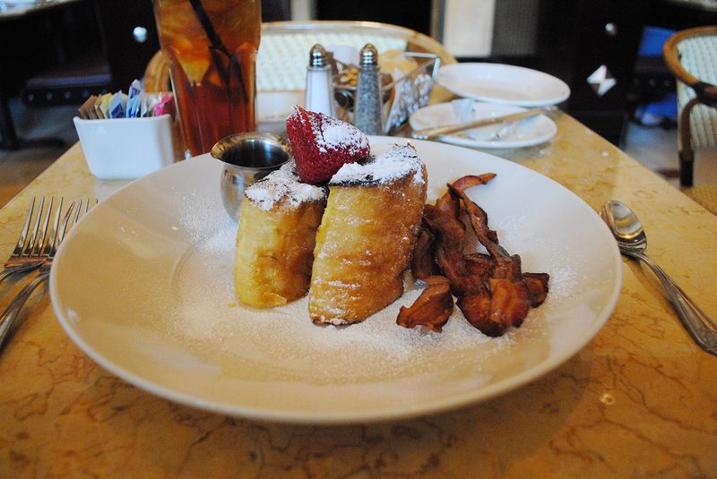 Bruléed French Toast with Grilled Ham