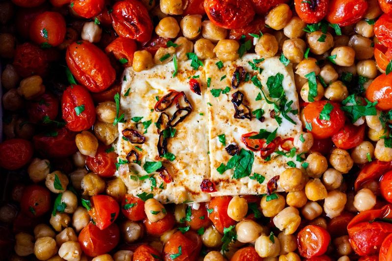 Greek Chickpea Sauté with Feta and Herbs